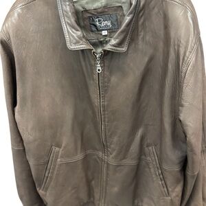 Remy 90s Leather Jacket
Chocolate Brown  Coat 90s VTG